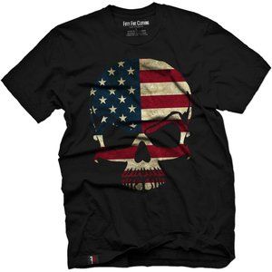 Men's Fifty5 Clothing American Flag Skull T-Shirt